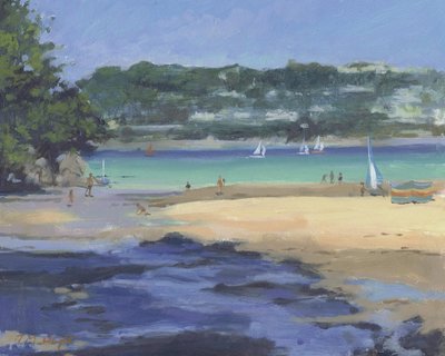 Salcombe Millbay Morning (olej na płótnie) autorstwa Jennifer Wright