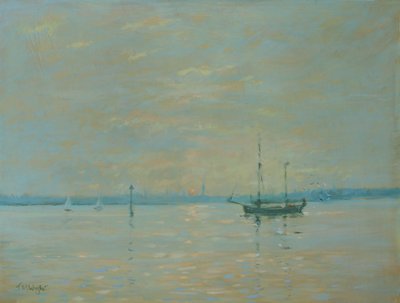 Zachód słońca w Southampton Water (olej na płótnie) autorstwa Jennifer Wright