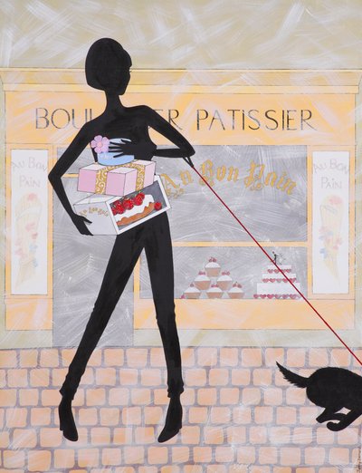 Boulangier Patissier, 2009 (akryl na płótnie) autorstwa Jenny Barnard