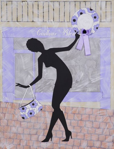 Pebbles Blue, 2009 (akryl na płótnie) autorstwa Jenny Barnard