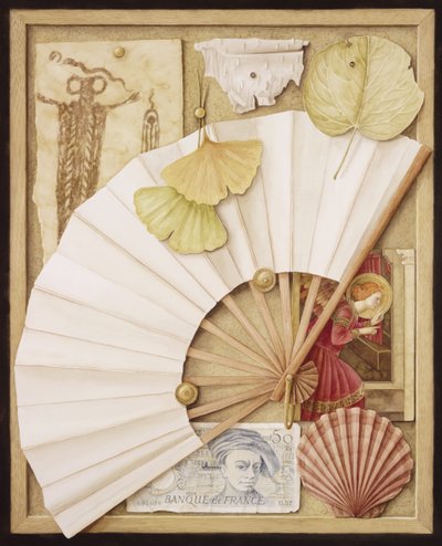 Trompe LOeil z wentylatorem, 2005 (wc na papierze) autorstwa Jenny Barron