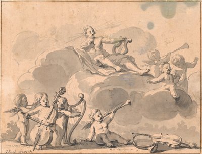 Apollo i muzyczni geniusze autorstwa Jens Juel