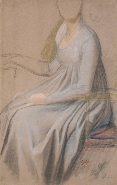 Studium kostiumowe do portretu hrabiny Agnete Marie Rosencrone autorstwa Jens Juel