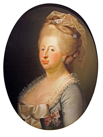 Portret Karoliny Matyldy, królowej Danii i Norwegii autorstwa Jens Juel