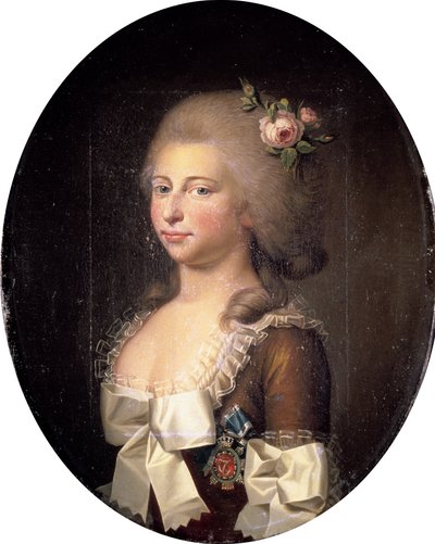 Portret Louise Auguste z Danii 1771-1843, 1784. autorstwa Jens Juel