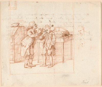 Szkic ilustracji P.A. Sztuka Heiberga „De Vonner og de Vanner” autorstwa Jens Juel