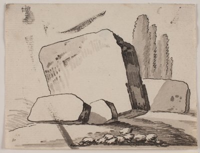 Fragmenty ruin i cyprysy autorstwa Jens Petersen Lund