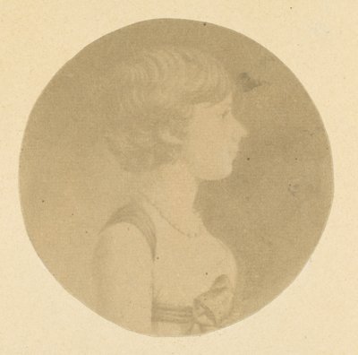 Mezzotintowy portret dziewczyny z profilu, z kolekcji portretów St. Memin, 1862. autorstwa Jeremiah Gurney