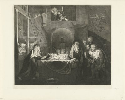 Adoracja pasterzy autorstwa Jeremias Falck