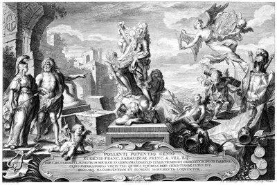 Gloryfikacja księcia Eugeniusza autorstwa Jeremias Jakob Sedelmayr