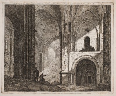 Wnętrze z tej samej ruiny 1806 autorstwa Jes Bundsen