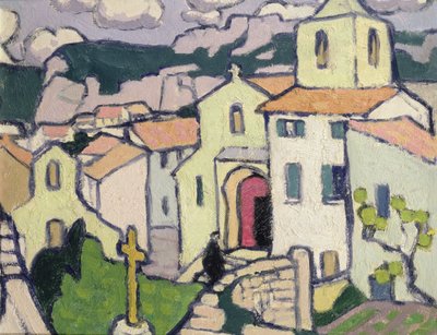 Les Baux, kapłan wchodzi do swojego kościoła, ok. 1911 autorstwa Jessica Stewart Dismorr