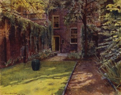 Carlyle House, Widok na ogród i dom (kolor lito) autorstwa Jessie MacGregor