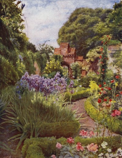 Fulham, brama między Walled Garden a Grounds (kolor lito) autorstwa Jessie MacGregor