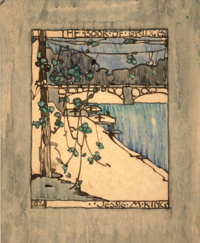 Frontyspis do „Księgi mostów”, ok. 1911 (akwarela i tusz na papierze) autorstwa Jessie Marion King