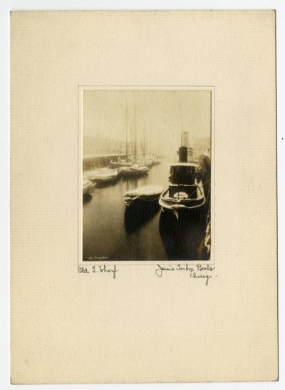 Stare T Wharf, ok. 1902-10 (zdjęcie żelatynowo-srebrowe) autorstwa Jessie Tarbox Beals