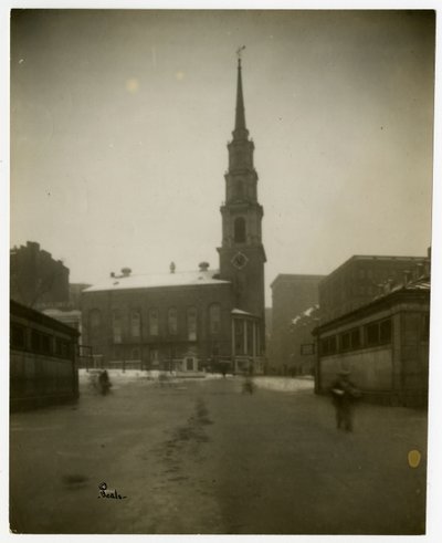 Kościół Park St, Boston, Mass, USA, ok. 1902-10 (fotografia żelatynowa srebrna) autorstwa Jessie Tarbox Beals