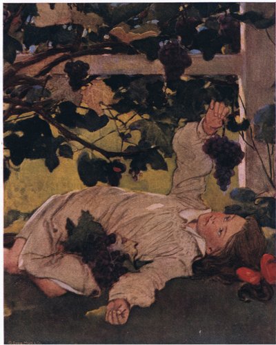 Wiedziała, że może je zjeść, kiedy tylko zechce, więc nie spieszyła się (kolor lito) autorstwa Jessie Willcox Smith