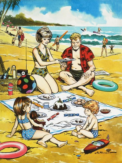 Świąteczny piknik na plaży autorstwa Jesus Blasco