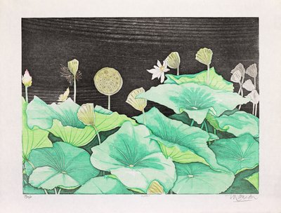 Lotos, 2016 (drzeworyt) autorstwa Jim Monson