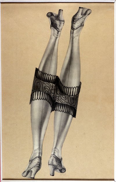 Kolaż „”Dwie piękne nogi”” – Jindrich Styrsky (1899-1942) (48 z 35) autorstwa Jindrich Styrsky