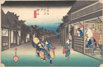Goyu, podróżnik Yanagi, co? 1833-34. , komar. 1833-34. autorstwa Jirobei