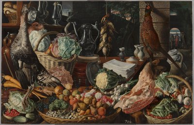 Scena kuchenna z Chrystusem w Emaus autorstwa Joachim Beuckelaer