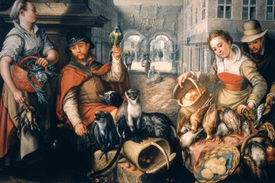 Sprzedawca egzotycznych zwierząt autorstwa Joachim Beuckelaer