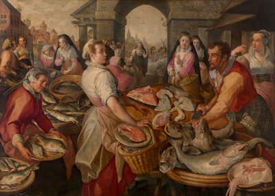 Targ rybny (olej na desce) autorstwa Joachim Beuckelaer