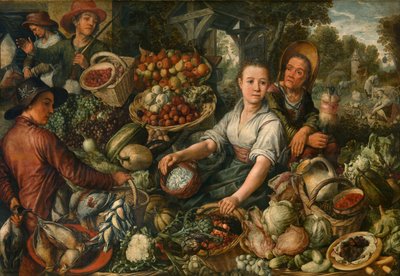 Targ warzywny (olej na desce) autorstwa Joachim Beuckelaer