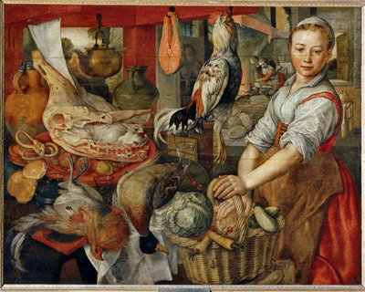 Wnętrze kuchni ... autorstwa Joachim Bueckelaer