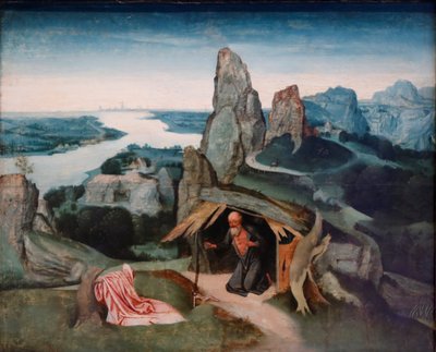 Święty Hieronim na pustyni, 1530 autorstwa Joachim Patenier
