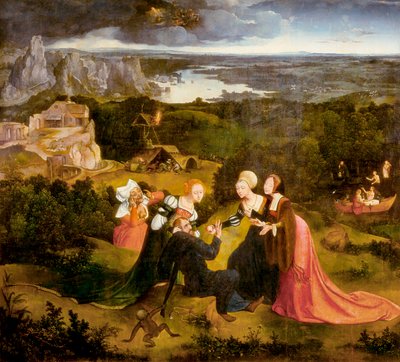 Kuszenie św. Antoniego autorstwa Joachim Patenier