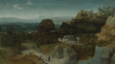 Krajobraz z kuszeniem św. Antoniego Opata autorstwa Joachim Patinir (workshop of)