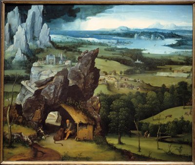 Pejzaż z obrazem św. Hieronima autorstwa Joachima Patinira (1485-1524) autorstwa Joachim Patinir