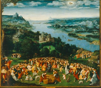 Rozmnożenie chleba... (olej na płótnie) autorstwa Joachim Patinir