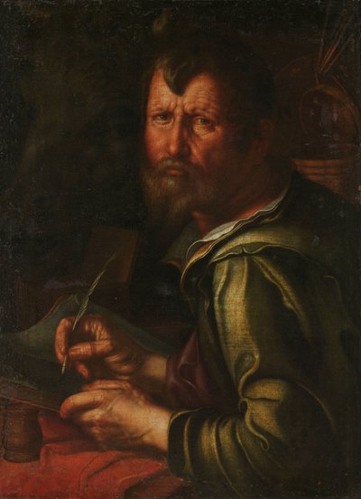 Ewangelista św Łukasza autorstwa Joachim Wtewael or Utewael