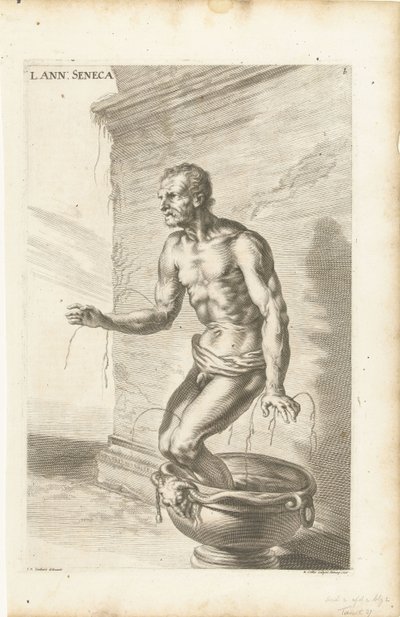 Seneka, grawerowane przez Richarda Collin autorstwa Joachim von (after) Sandrart