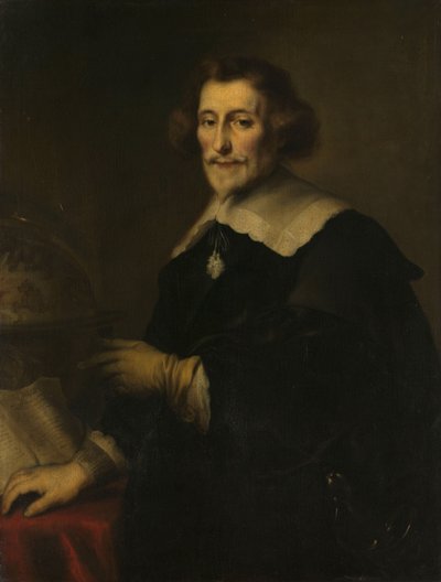 Portret Pietera Corneliszoon Hoofta, komornika Muiden, historyka i poety autorstwa Joachim von Sandrart (I) (copy after)