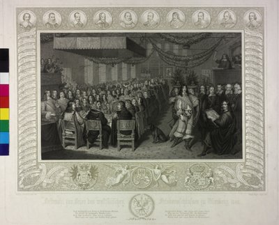 Święto z okazji zawarcia pokoju westfalskiego w Norymberdze 1649 r. autorstwa Joachim von Sandrart