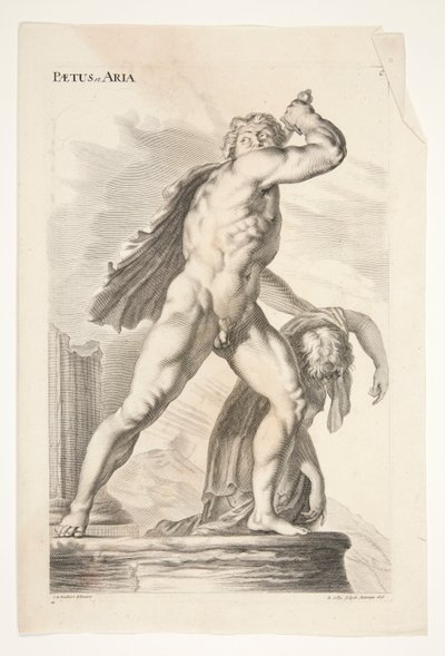 Paetus i Aria, z starożytnych rzeźb podziwianych autorstwa Joachim von Sandrart