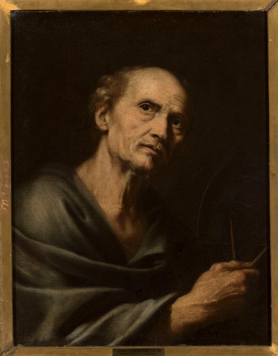 Portret mężczyzny z cyrklem autorstwa Joachim von Sandrart