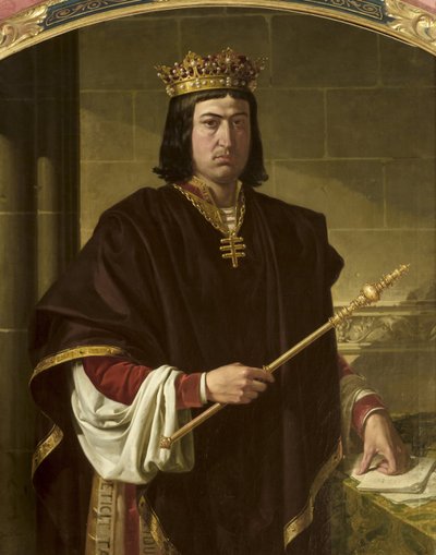 Portret króla Ferdynanda II Aragońskiego (1452-1516) autorstwa Joachin Dominguez Becquer