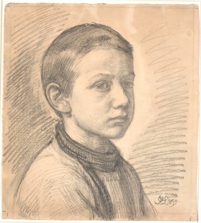 Portret malarza J.Th. Skovgaard jako chłopiec autorstwa Joakim Frederik Skovgaard