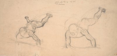Dwa badania pełzających chłopców (lub latających aniołów) autorstwa Joakim Frederik Skovgaard
