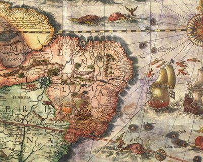 Mapa Ameryki stworzona przez Joana Blaeu autorstwa Joan Blaeu