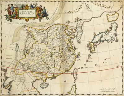 Mapa Chin, z „Atlas Maior Sive Cosmographia Blaviana”, 1662 autorstwa Joan Blaeu