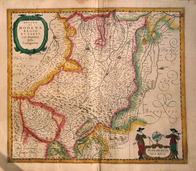Mapa Modeny z Theatrum civitatum et admirandorum Italiae autorstwa Joana Blaeu, rycina autorstwa Joan Blaeu