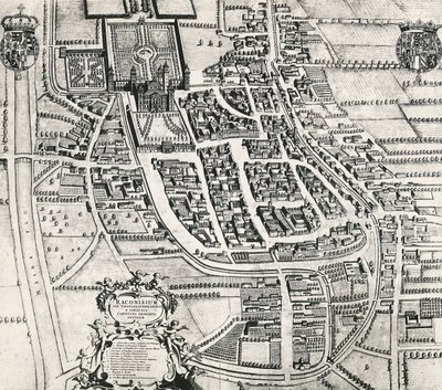 Mapa Racconigi, grawer Joan Blaeu (1596-1673), Włochy autorstwa Joan Blaeu