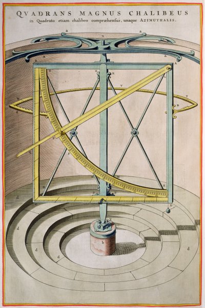 Quadrans Magnus Chalibeus strona z Atlas Major, 1662 autorstwa Joan Blaeu